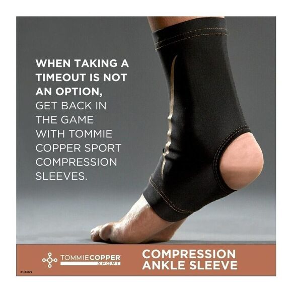Tommie Copper Ankle Compression Sleeve Joint Ankle Pain Relief Small Medium - Picture 5 of 10